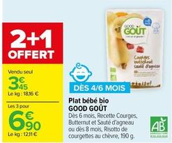 Good Gout - Plat Bébé Bio offre à 3,45€ sur Carrefour