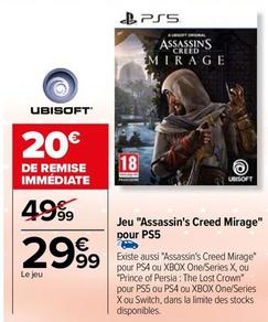 Ubisoft - Jeu Assassin'S Creed Mirage Dour Ps5 offre à 29,99€ sur Carrefour