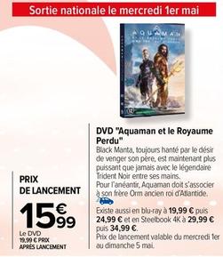 Dvd Aquaman Et Le Royaume Perdu offre à 15,99€ sur Carrefour