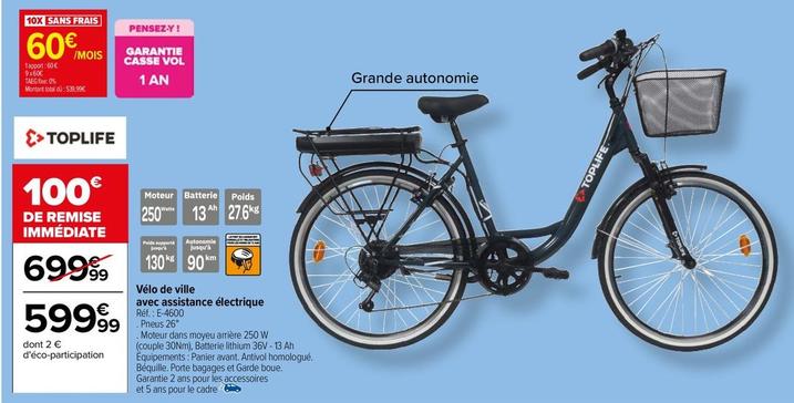 Vélo électrique offre à 599€ sur Carrefour