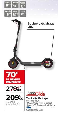 Urban Glide - Trottinette Électrique Réf.: Ride 85c+ offre à 209,99€ sur Carrefour