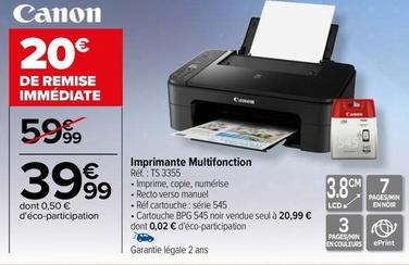 Canon - Imprimante Multifonction offre à 39,99€ sur Carrefour