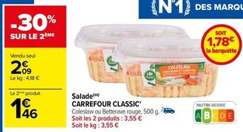Carrefour - Salade Classic' offre à 2,09€ sur Carrefour