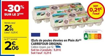 Carrefour - Œufs De Poules Élevées En Plein Air Original offre à 2,95€ sur Carrefour