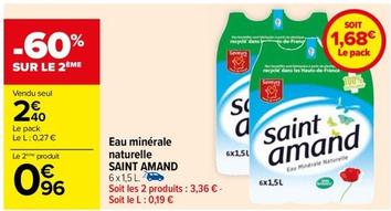 Saint Amand - Eau Minérale Naturelle offre à 2,4€ sur Carrefour