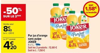 Jus d'orange offre à 8,4€ sur Carrefour