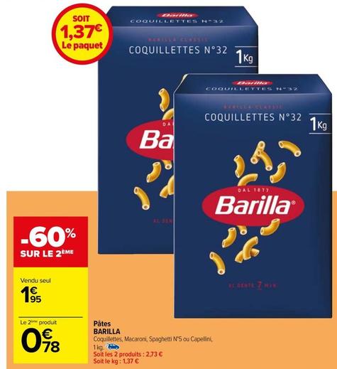 Barilla - Pâtes offre à 1,95€ sur Carrefour
