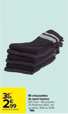 Mi Chaussettes De Sport Homme offre à 2,99€ sur Carrefour