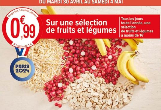 Sur Une Sélection De Fruits Et Légumes offre à 0,99€ sur Carrefour