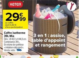 Coffre Isotherme Mia offre à 29,99€ sur Carrefour