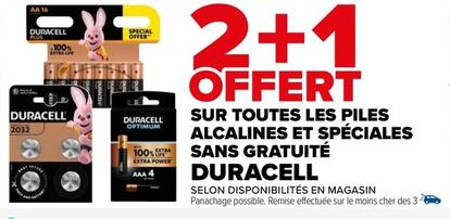 Duracell - Sur Toutes Les Piles Alcalines Et Spéciales Sans Gratuité offre sur Carrefour