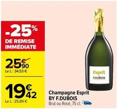 F.Dubois - Champagne Esprit offre à 19,42€ sur Carrefour
