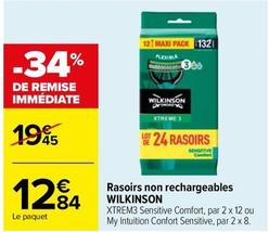 Wilkinson - Rasoirs Non Rechargeables offre à 12,84€ sur Carrefour