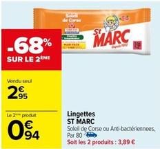 Lingettes offre à 2,95€ sur Carrefour