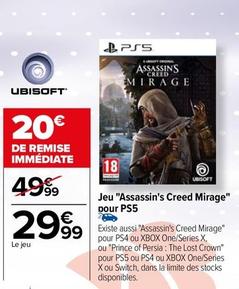 Jeu "Assassin's Creed Mirage" Pour Ps5 offre à 29,99€ sur Carrefour