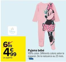 Disney - Pyjama Bébé offre à 4,99€ sur Carrefour