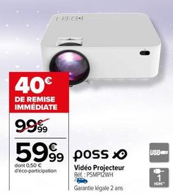 Poss - Vidéo Projecteur Réf.: PSMP12WH offre à 59,99€ sur Carrefour
