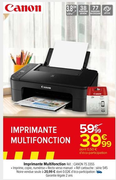Canon - Imprimante Multifonction offre à 39,99€ sur Carrefour Market