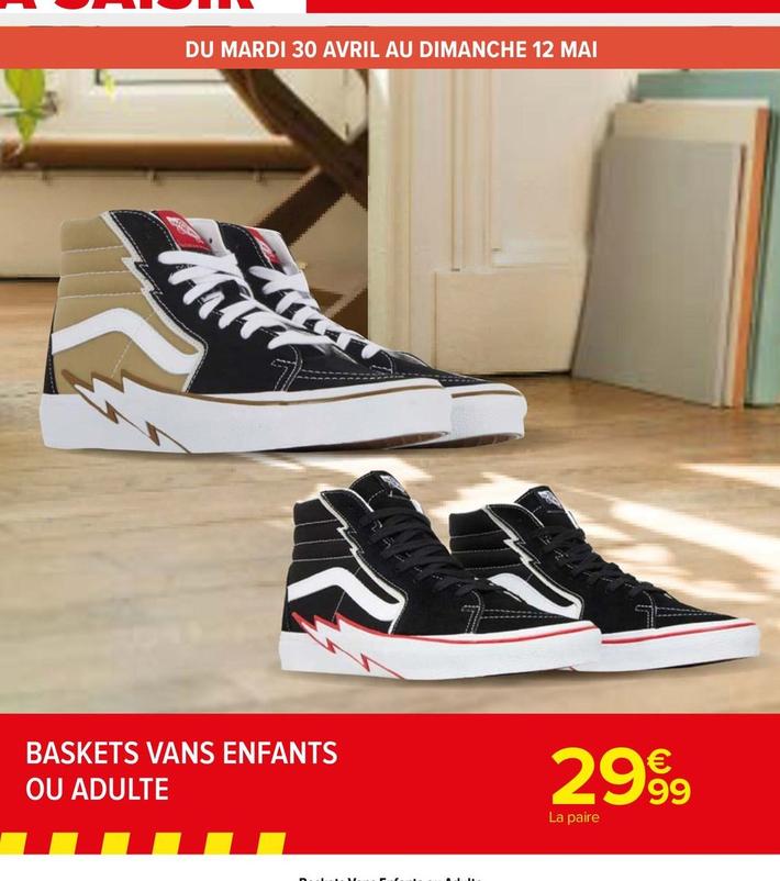 Vans - Baskets Enfants offre à 29,99€ sur Carrefour Market