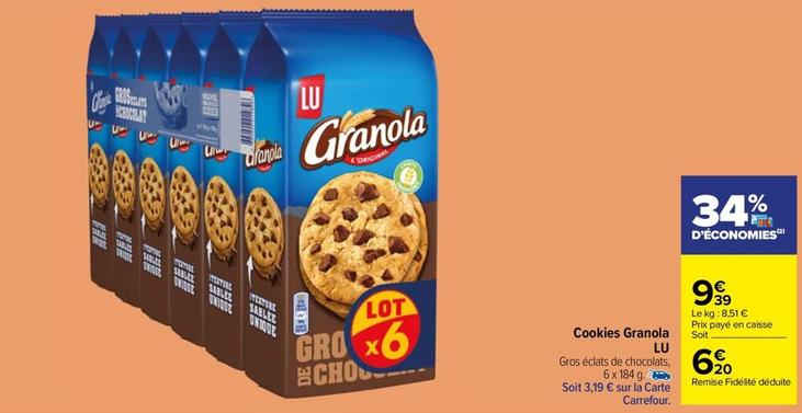 Lu - Cookies Granola offre à 6,2€ sur Carrefour Market