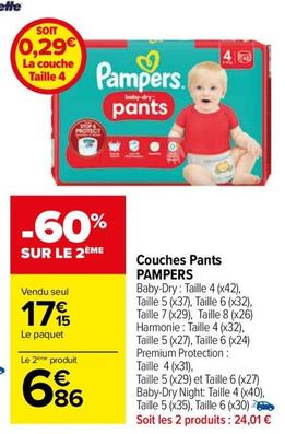 Pampers - Couches Pants offre à 17,15€ sur Carrefour Market