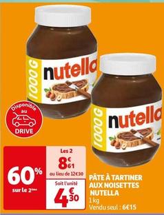 Nutella - Pate A Tartiner Aux Noisettes  offre à 4,3€ sur Auchan Hypermarché