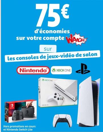 Nintendo/Xbox One - Sur Les Consoles De Jeux-Video De Salon  offre à 75€ sur Auchan Hypermarché