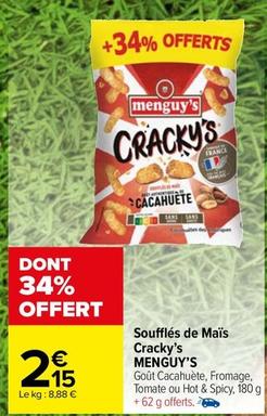 Menguy'S - Soufflés De Maïs Cracky'S offre à 2,15€ sur Carrefour Market