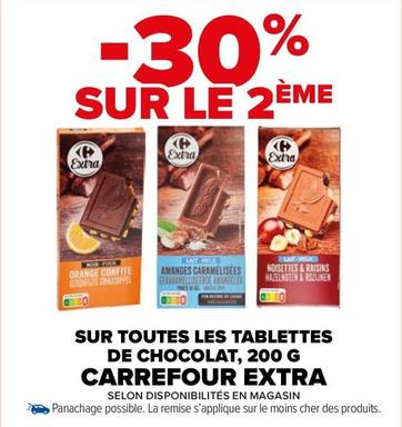 Carrefour - Sur Toutes Les Tablettes De Chocolat Extra offre sur Carrefour Market