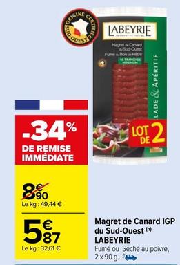 Labeyrie - Magret De Canard IGP Du Sud Ouest offre à 5,87€ sur Carrefour Market