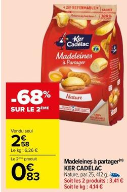 Ker Cadélac - Madeleines À Partager offre à 2,58€ sur Carrefour Market