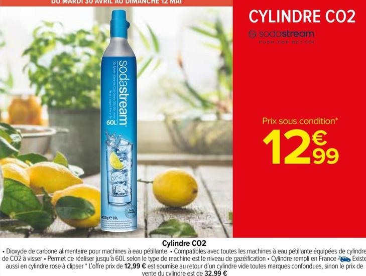 Sodastream - Cylindre Co2 offre à 12,99€ sur Carrefour Market