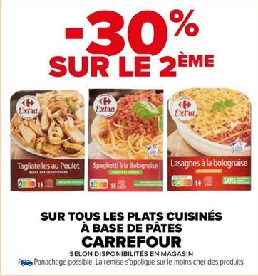 Carrefour - Sur Tous Les Plats Cuisinés À Base De Pâtes offre sur Carrefour Market