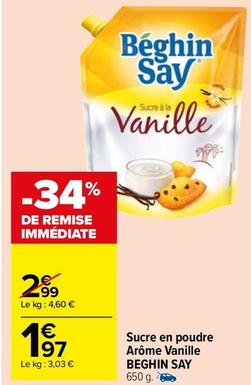 Beghin Say - Sucre À La Vanille offre à 1,97€ sur Carrefour Market