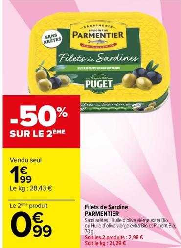 Parmentier - Filets De Sardines offre à 1,99€ sur Carrefour Market