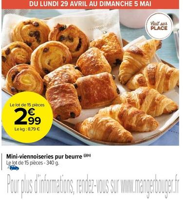 Mini-Viennoiseries Pur Beurre offre à 2,99€ sur Carrefour Market