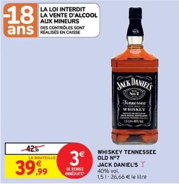 Jack Daniel's - Whiskey Tennessee offre à 39,99€ sur Intermarché Contact