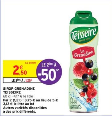 Teisseire - Sirop Grenadine offre à 2,5€ sur Intermarché Contact