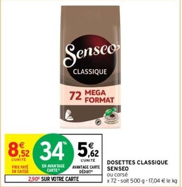 Senseo - Dosettes Classique offre à 5,62€ sur Intermarché Contact