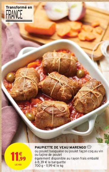 Paupiette De Veau Marengo offre à 11,99€ sur Intermarché Contact