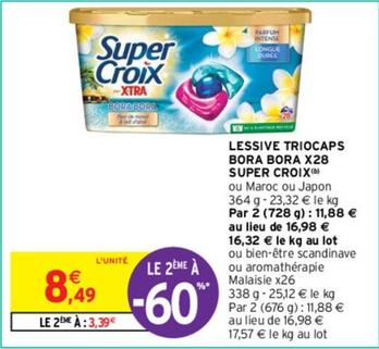 Super Croix - Lessive Triocaps Bora Bora offre à 8,49€ sur Intermarché Express