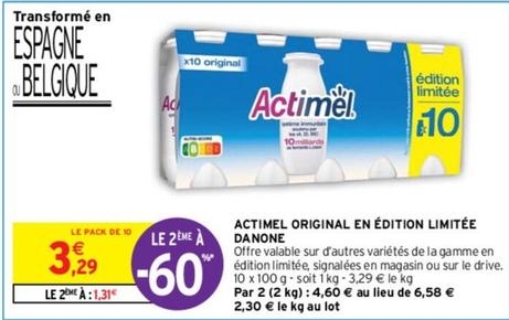 Danone - Actimel Original En Édition Limitée offre à 3,29€ sur Intermarché Express