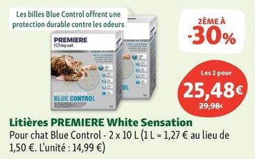 Premiere - Litieres White Sensation  offre à 14,99€ sur Maxi Zoo