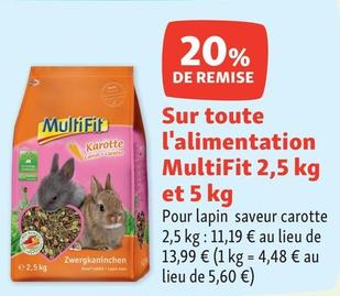 Multifit - Sur Toute L'alimentation 2,5 kg et 5 kg  offre à 4,48€ sur Maxi Zoo