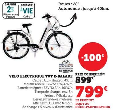 Vélo Electrique E-Balade  offre à 799€ sur Hyper U