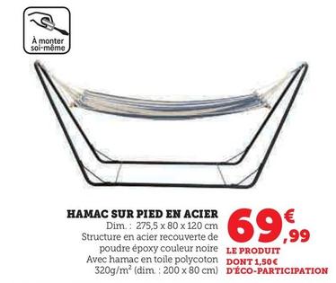 Hamac Sur Pied En Acier offre à 69,99€ sur Hyper U