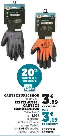 Gants De Précision offre à 3,19€ sur Hyper U