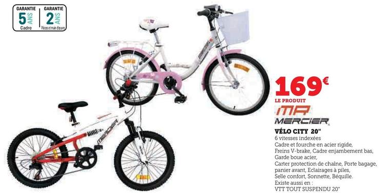 Mercier - Vélo City 20" offre à 169€ sur Hyper U