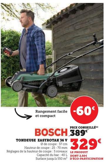 Bosch - Tondeuse Easyrotak 36 V offre à 329€ sur Hyper U