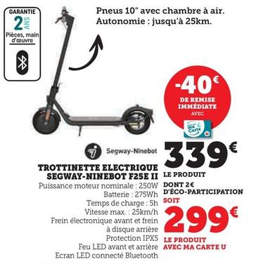 Segway-Ninebot - Trottinette Electrique F25E II offre à 339€ sur Super U